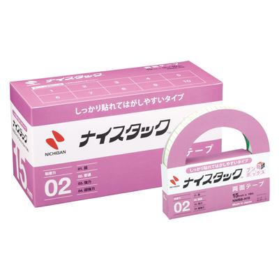 Лента Nichiban Nicetack Sticks и Easy to Peel 10 рулонов 15 мм x 18 мм двусторонняя (Надежно выключено) NWBB-H15
