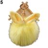 Cute Faux Fur Rabbit Ear Soft Pom Pom Ball Key Ring Chain Keychain Bag Decor