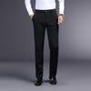 Young Men's Casual Pants Autumn and Winter New Business Casual Solid Color Thick Straight Leg Trousers Men's Pants Dad Suit