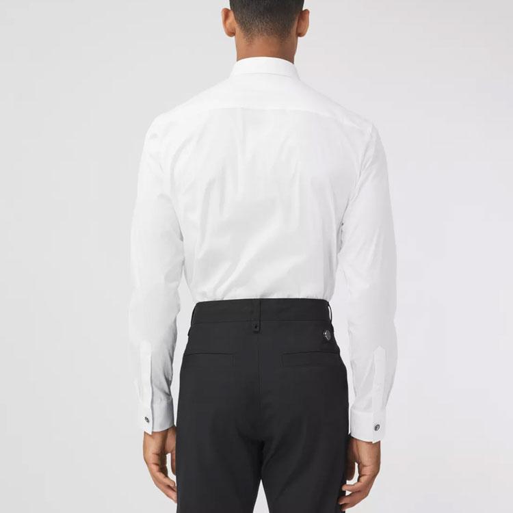 Burberry Shirts Men's White Lapel Moderate Shirt 80427711
