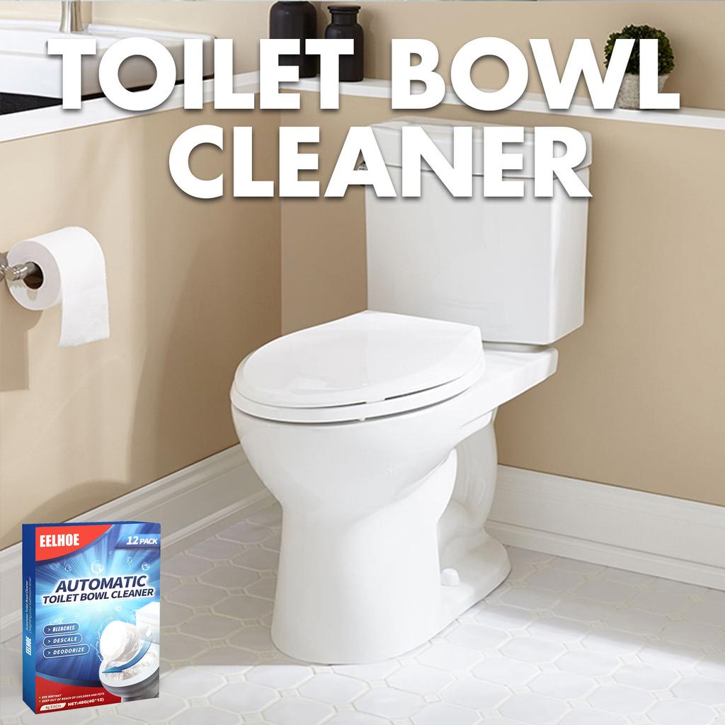 Таблетки для чистки унитаза 12 шт. Многоцелевой очиститель для ванной комнаты, дезодорант, удаляет пятна, известковый налет и запах