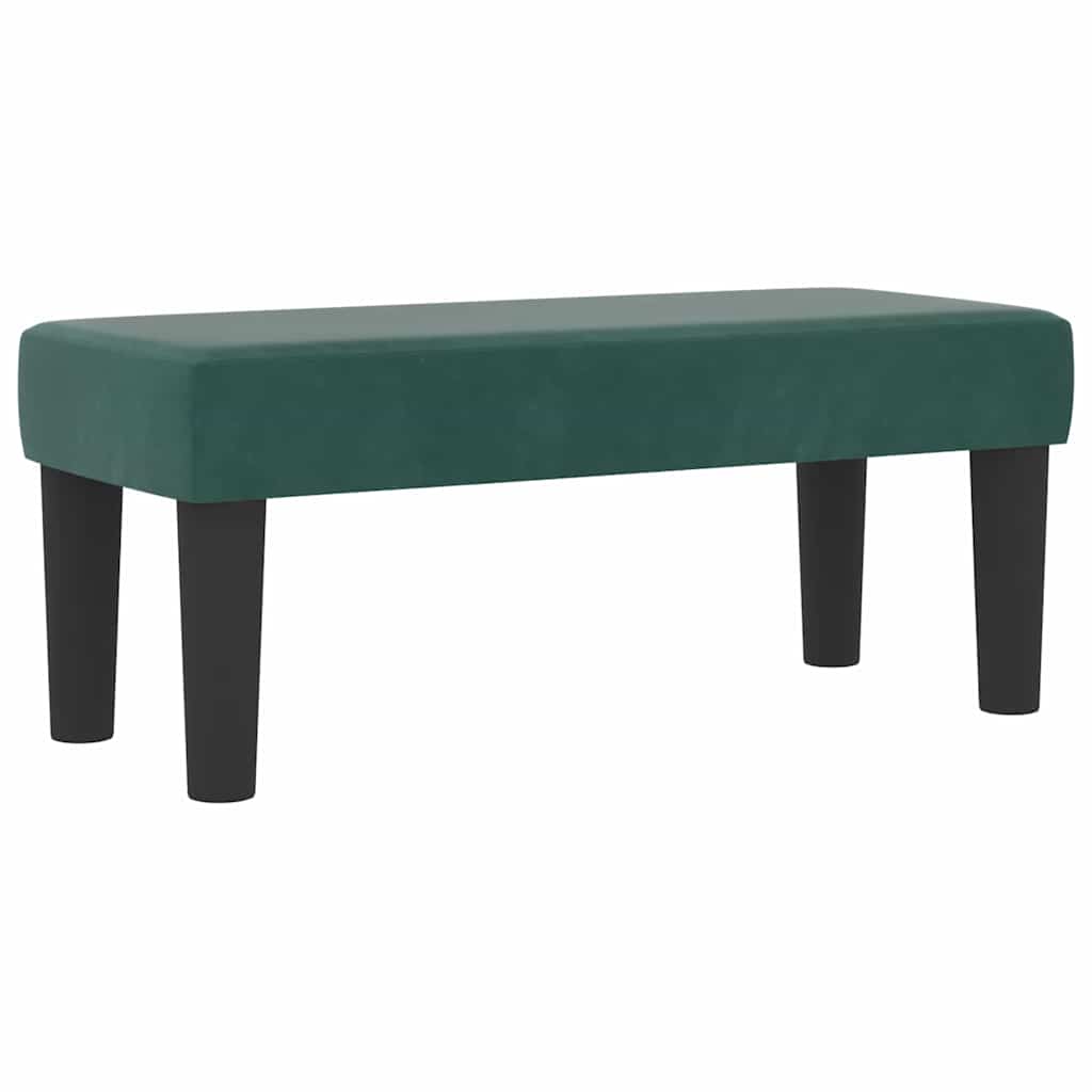 Box Spring Bed with Headboard Dark Green 200 x 90 cm Velvet
