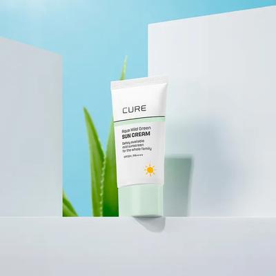 [Ким Чонмун Алоэ] Cure Мягкий Зеленый Солнцезащитный Крем (Без глицерина) 40мл