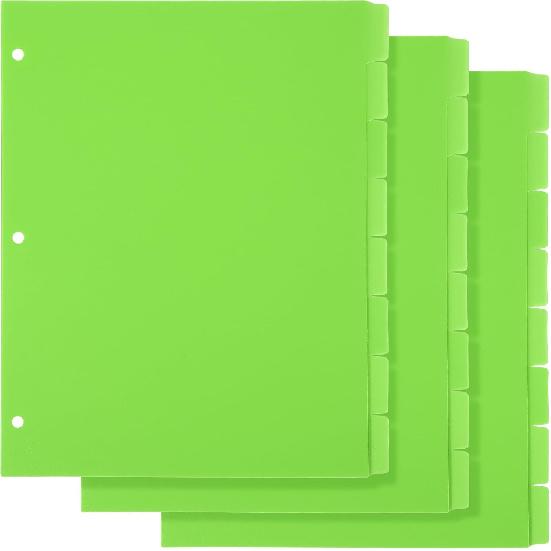 3 Sets 8 Tab Blue Binder Dividers for 3 Ring Binders 8.5 x 11 Inch Binder Dividers with 3 Hole Punched Page Dividers Sturdy Binder Index Dividers for