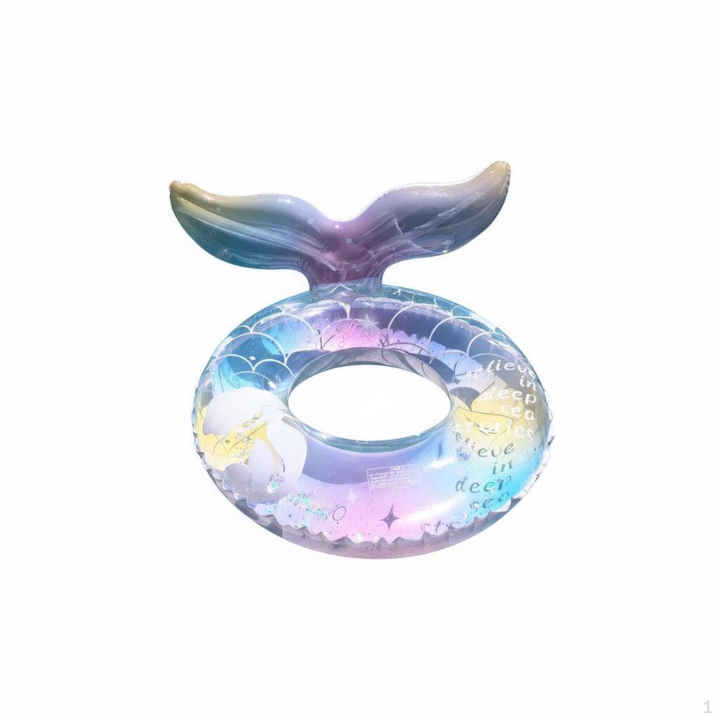Mermaid Tail Swim Tube Instagrammable Pool Accessory Whimsical Design Fish Scale