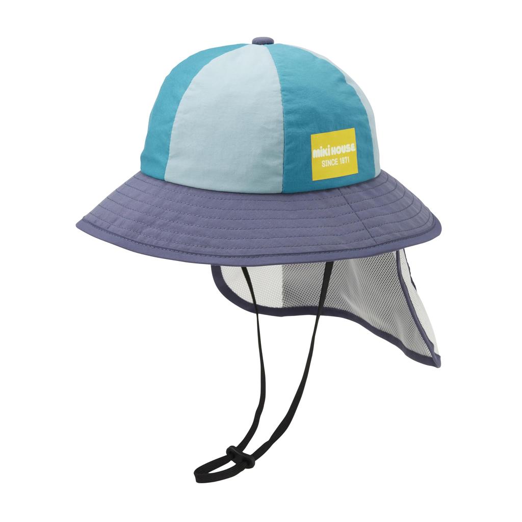 [Miki House] Hat, Logo, UV Protection, Sunshade Cover Included, Plain, Boys, Girls, Baby, Kids, Children's Clothing, Kindergarten, School, Simple,