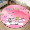 Diddl Custom Name Round Area Rug,Carpet Rug for Living Room Bedroom Sofa Playroom Decor,Non-slip Floor Mat