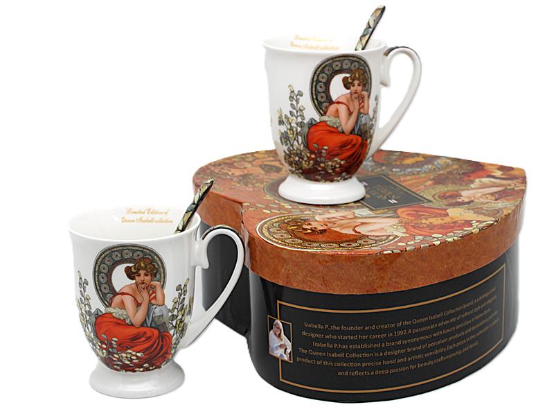 Alfons Mucha-Topaz Exclusive Porcelain Mug Set 300ml In Box