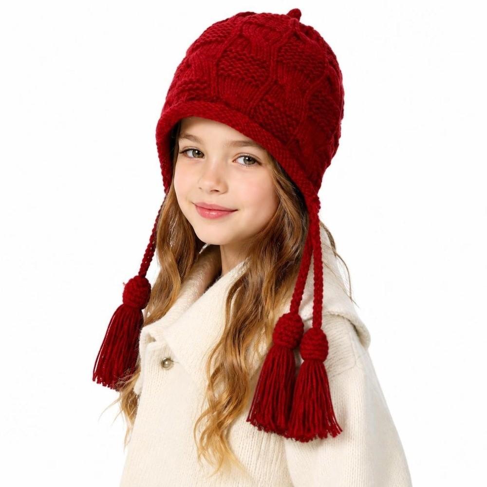 Windproof Ear Protection Cap Thick Pullover Winter Hat Stylish Knitted Beanie Hat Winter
