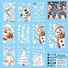 3D Christmas Snow Bear Window Clings - Cute Ice and Snow Bear Stickers for Glass