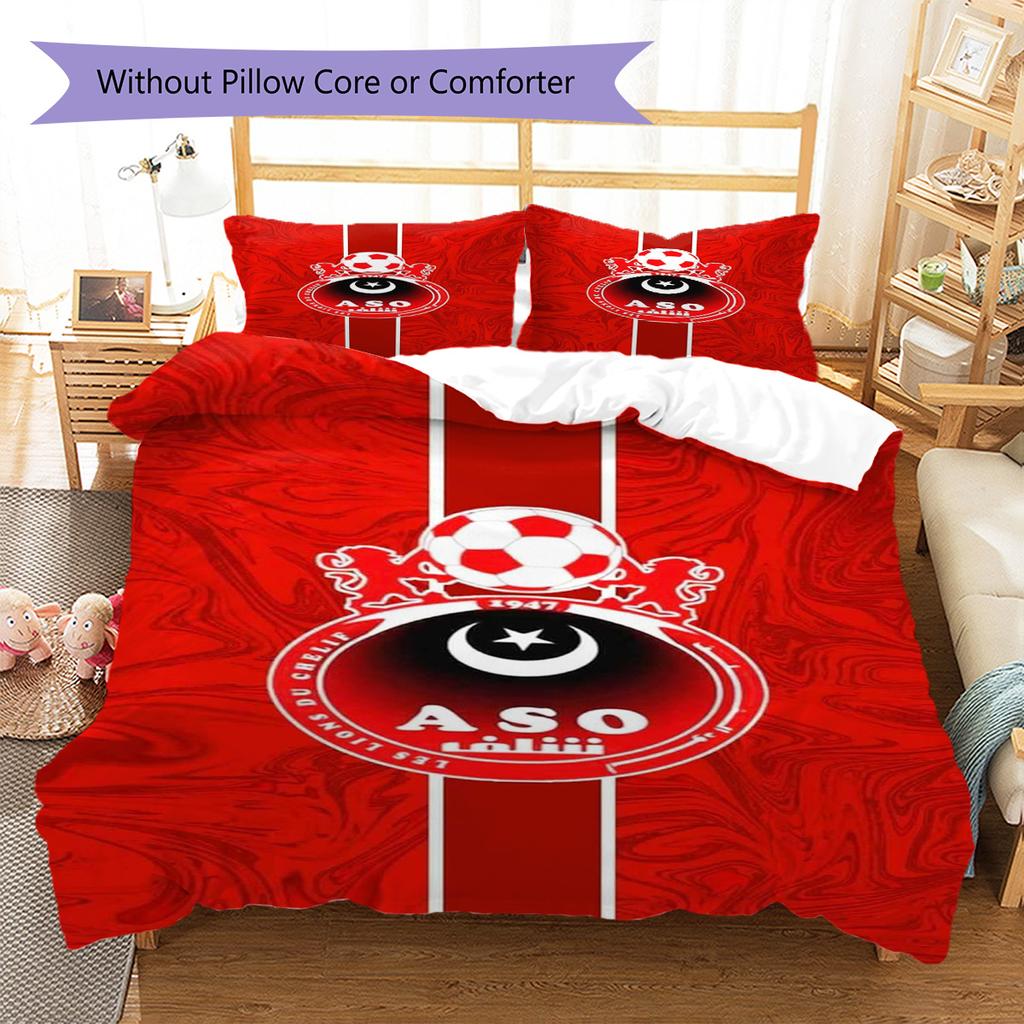 Aso Chlef Pattern Bedding Set Quilt Cover Pillowcase Home Decor Gift (1 * duvet cover + 2 * pillowcase, without core)