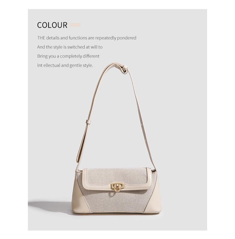 2024 Летняя Высококлассная Сумка-багет через плечо с цветными блоками