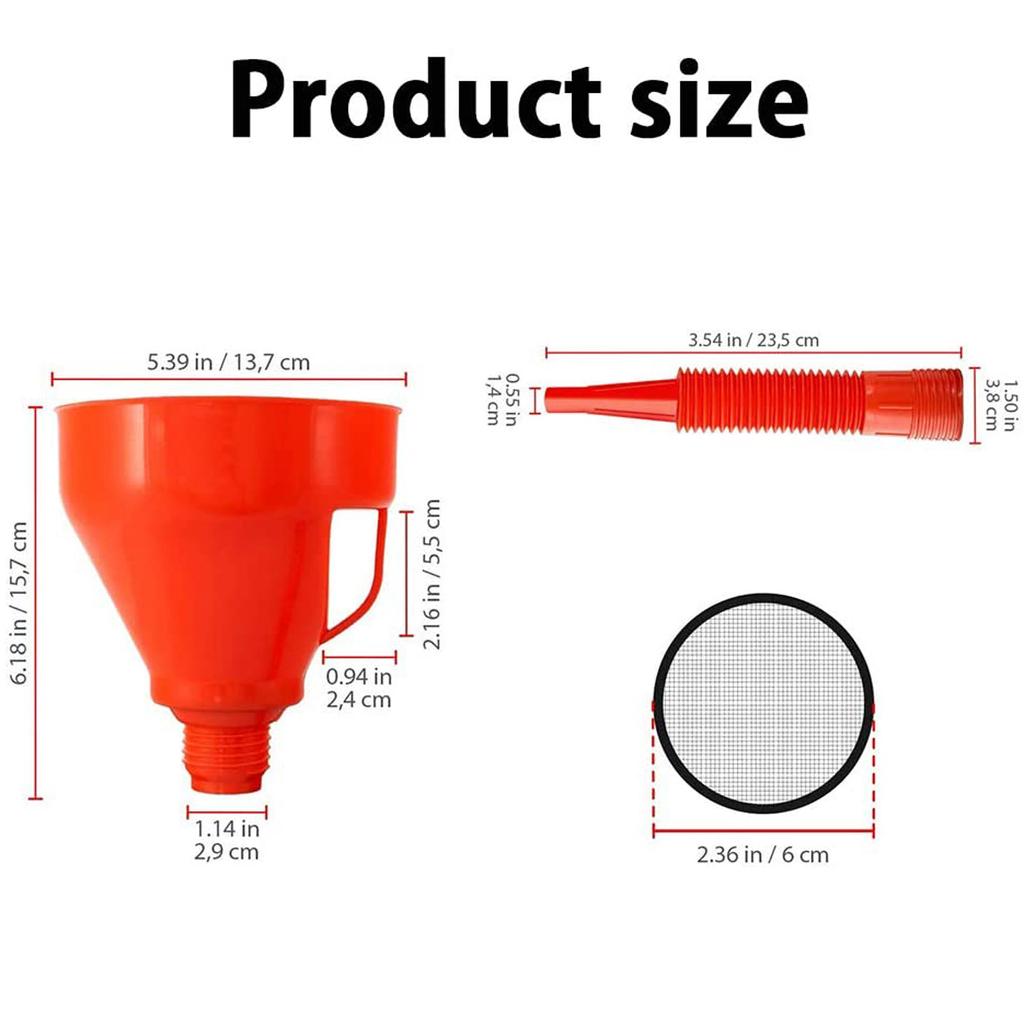 Пластиковая воронка для бензина Sagit Воронка с фильтром и гибким удлинителем для бензина
