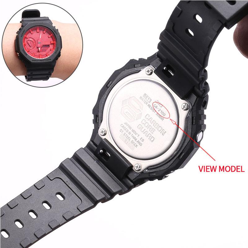 16 мм Резиновый ремешок из смолы Подходит для Casio G-SHOCK 2110 GA2100 Браслет для часов Мужские Женские Аксессуары для ремешка