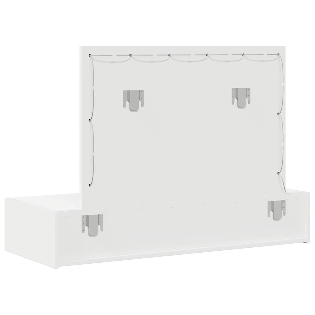 Makeup Table with Drawers White 100 x 40 x 70 cm Engineered Wood