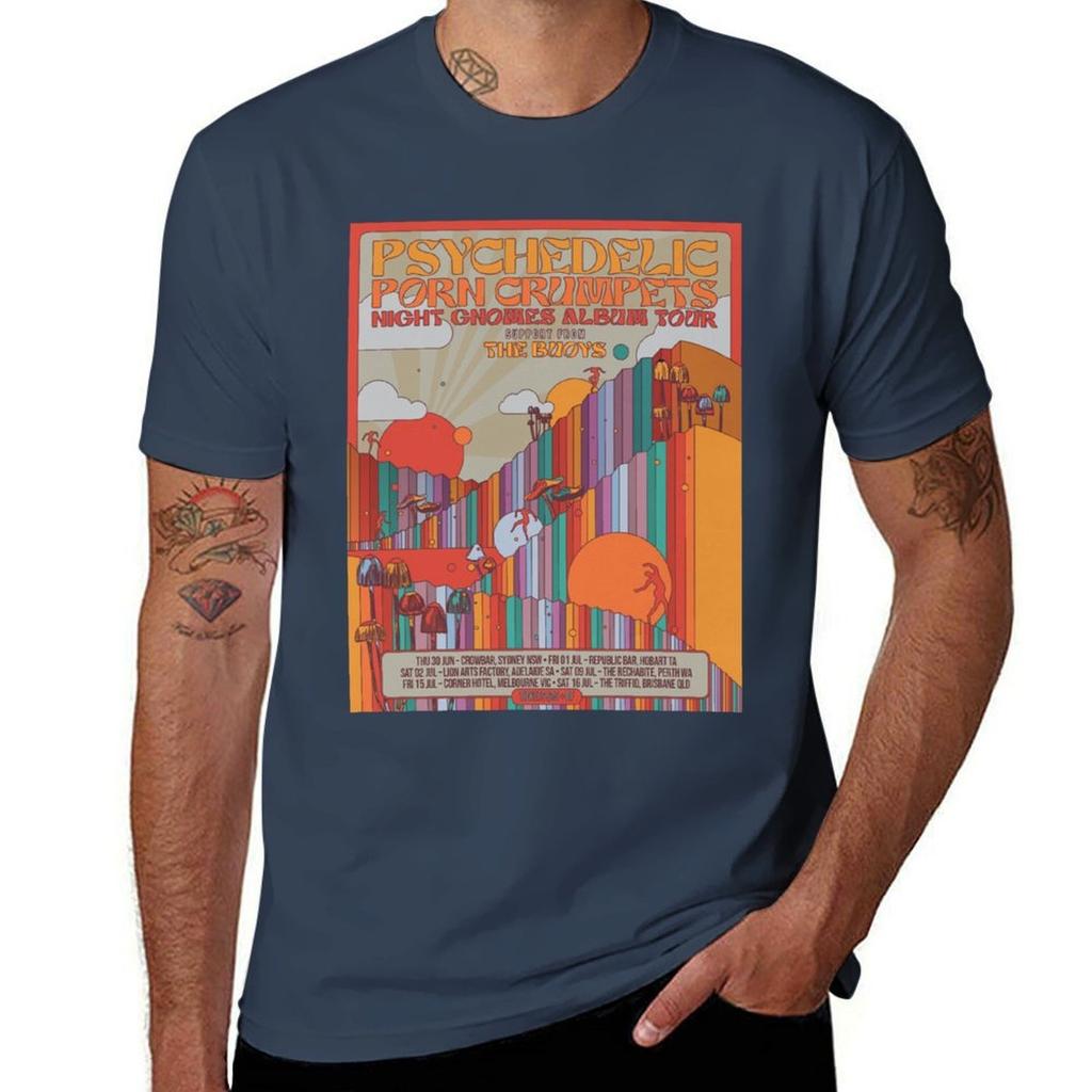 Night Gnomes Albums Tour 3 Poster TShirt Casual Everyday Short Sleeve TShirt