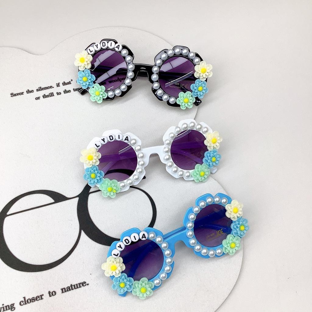 Fashion Children'S Sunglasses Diy Personality Cute Flower Baby Sunglasses Sunglasses Boys And Girls Glasses Tide