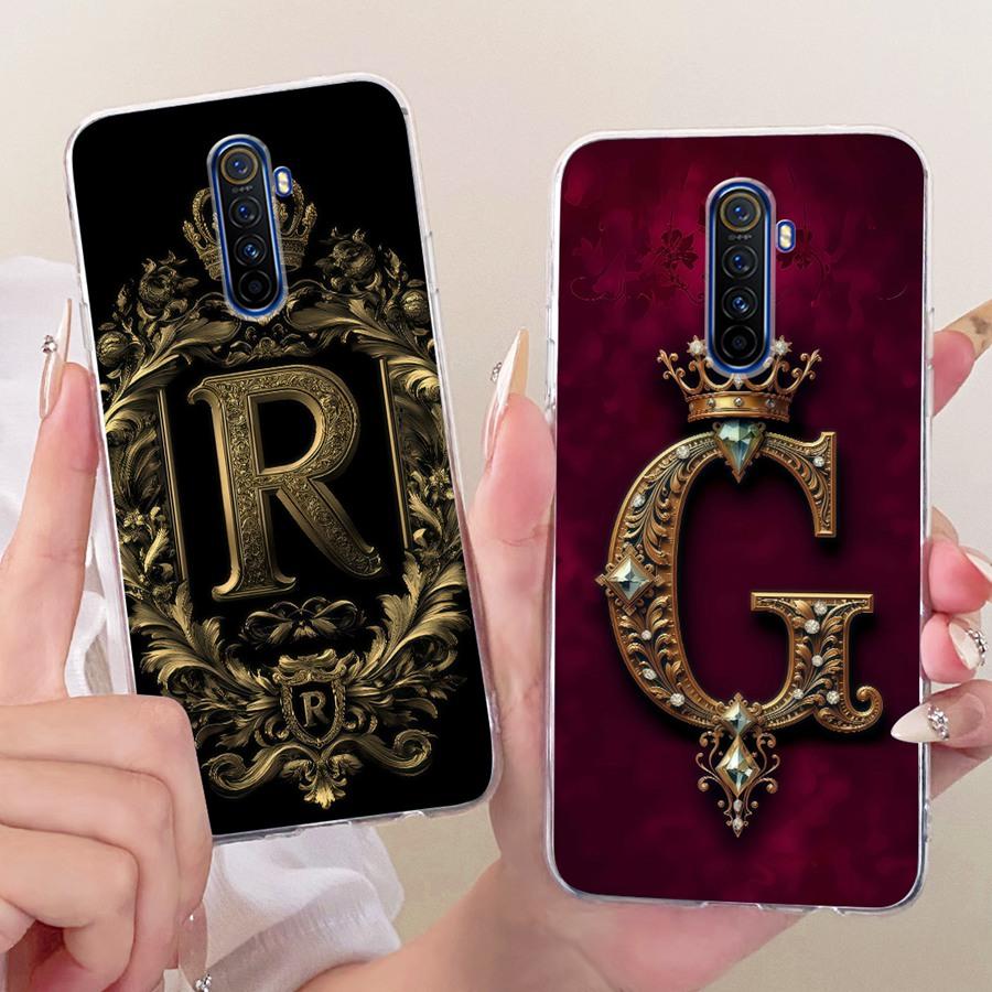 For Realme X2 Pro Case Initial Letter Silicone Protective Soft Back Cover For RealmeX2 XT Case X T OPPOK5 X 2 Pro  Phone Funda