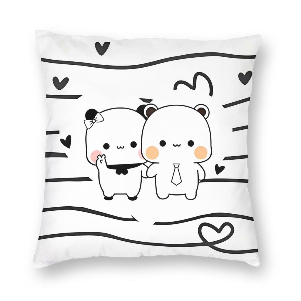 Happy Face Bubu When Dudu Ble Ble Pillowcase Doublesided Printing Cushion Cover Decoration Pillow Case Cover Home Square