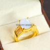Opal Oval Cut With 925 Sterling Silver Gold Plated Ring For Men's #B359 JL375682059770