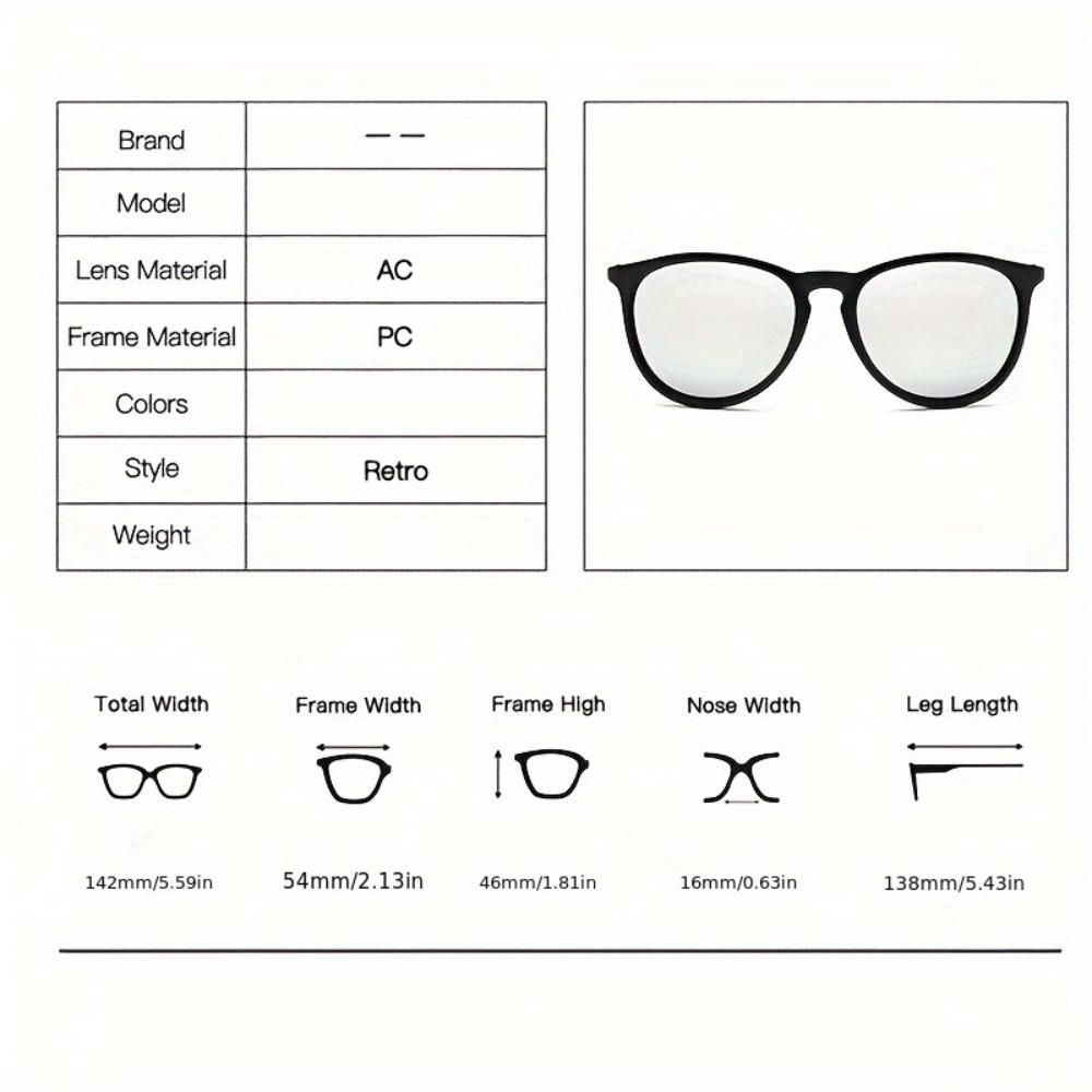 3PCS  Retro Male Round Sunglasses Women Men Brand Designer Cat Eye Sun Glasses Alloy Mirror