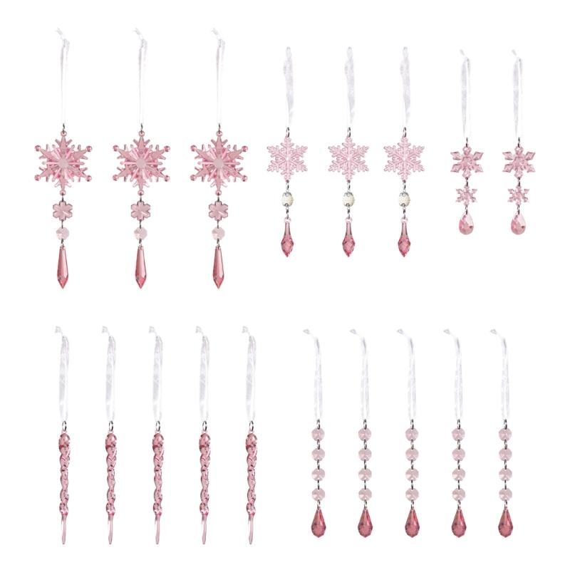 18-piece Shatterproof Acrylic Christmas Tree Ornament Transparent Hanging Decorations For Holiday Festival Decoration