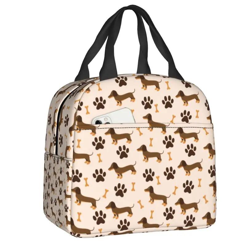 Колбаса Собаки Любители Изолированный Обед Сумка Для Кемпинга Путешествия Такса Водонепроницаемый Охладитель Термальный Bento Box Женщины Дети