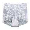 Женские кружевные трусики, сексуальные сетчатые прозрачные трусы с высокой талией, мягкое эластичное хлопковое нижнее белье