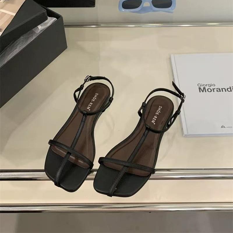 Мода 2025 Новые гладиаторские женские сандалии Летняя мода Открытый носок Сандалии на платформе Женская уличная пляжная обувь на плоской подошве