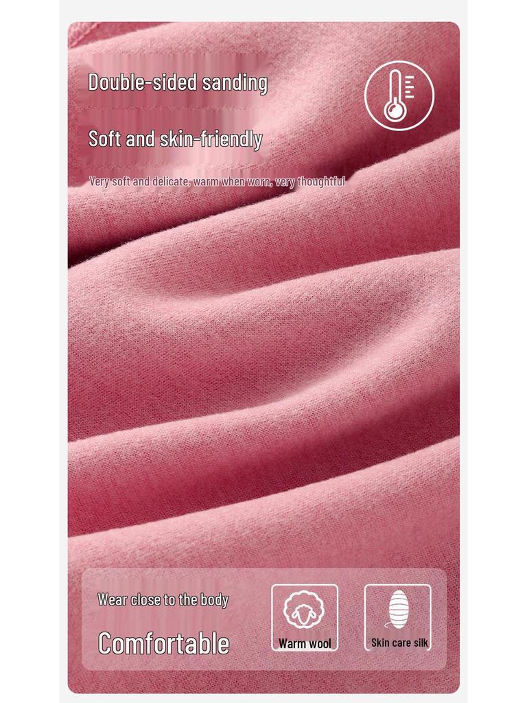 Мужской и женский ультратолстый базовый слой из мериносовой шерсти: Теплый, приятный к коже комплект с круглым вырезом для осени и зимы