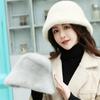New Mink Fur Winter Hat Women's Mink Fur Hat Winter Warm Keeping Soft Fashion Hat Korean Style Fur Beans Elegant Versatile Hat