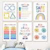 Nursery Wall Art Canvas Painting Mental Health Psychotherapy Nordic Poster Print Pictures For Kids Room Counselor Office Decor