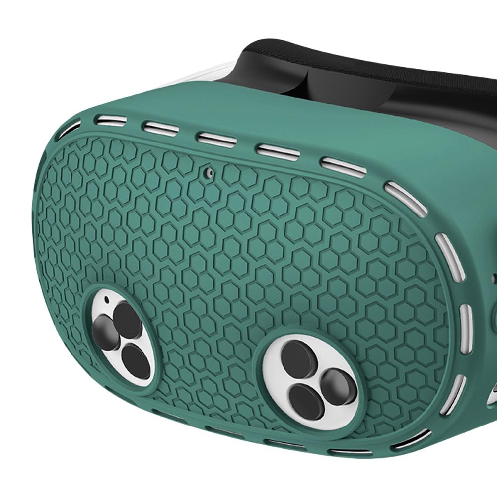 Силиконовый чехол-хостер Shell Drop-Proof Cover для Meta Quest 3S Аксессуары (зеленый)