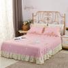 100% хлопок, простыня в корейском стиле с юбкой, двуспальное покрывало с цветами, плоская простыня для девочек и мальчиков, постельное белье для детей и взрослых