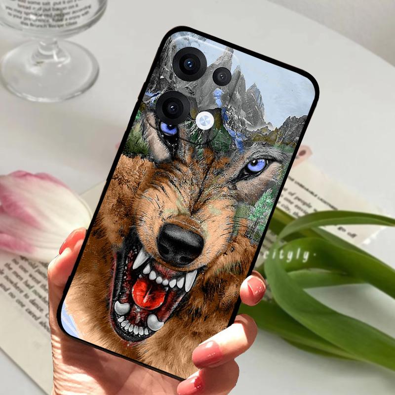 Чехол для Oppo Reno13 Pro Reno 13 12 5G Милое Животное Мягкий Силикон ТПУ Чехол для Телефона Для Oppo Reno12 Pro Защита Fundas Сумка для Телефона