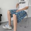 Men's Trendy Casual Elastic Waist Denim Shorts - Summer Loose Fit with Print