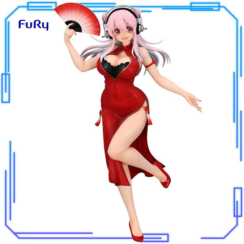 Оригинальная фигурка FuRyu Super Sonico Trio-Try-iT Версия в китайском платье. Ципао 21 см Коллекции Модель Игрушечные Фигурки