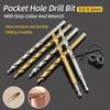 9mm 9.5mm Twist Step Drill Bit With Stop Collar Set For Kreg Pocket Hole Jig Guide Kit Woodworking Inclined Hole Drilling Tools