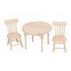 Dollhouse Dining Set 1:12 Scale Retro Design Doll House Miniature Round Table Chair Furniture