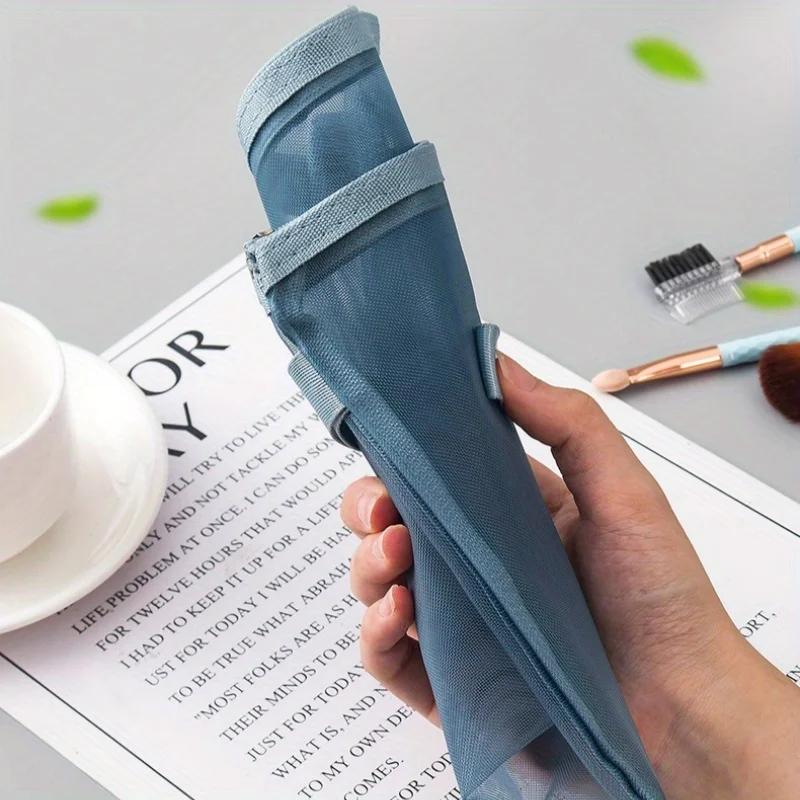 A4/A5 Моранди Двухслойная Прозрачная Нейлоновая Сетка Студенческая Сумка для Хранения Материалов для Классификации Тестовых Работ,Сумка для Документов,Сумка для Ручек