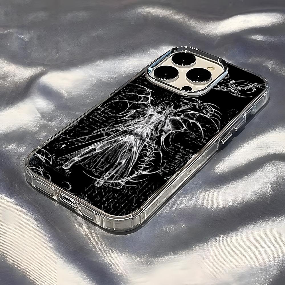 Angel Death Design Phone Case For IPhone 17 Pro Max 16 15 14 Pro Max IPhone 13 Pro Max 11 Plus Transparent Cover