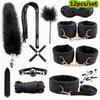 Adults Products Leather Sex Toy Kit Handcuffs Bondage Set Sex Games Bdsm Adult Toys Exotic Accessories Sex Toys for Couples