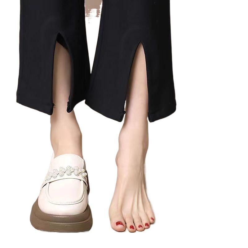 Лоферы женские Niche Design French Pearl British Style универсальные маленькие кожаные туфли на толстой подошве супермягкие круглые