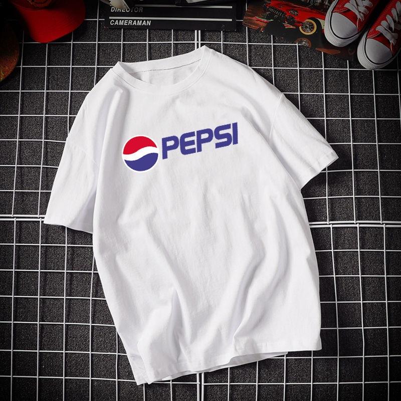 Pure cotton Coca-Cola joint commemorative short-sleeved T-shirt Youth Hong Kong style brand ins large size men and women couples versatile