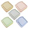 Leak Proof Bread Sandwich Box with Lid Toasts Shape Wheat Straw Meal Preparation Container for Commuting Travel