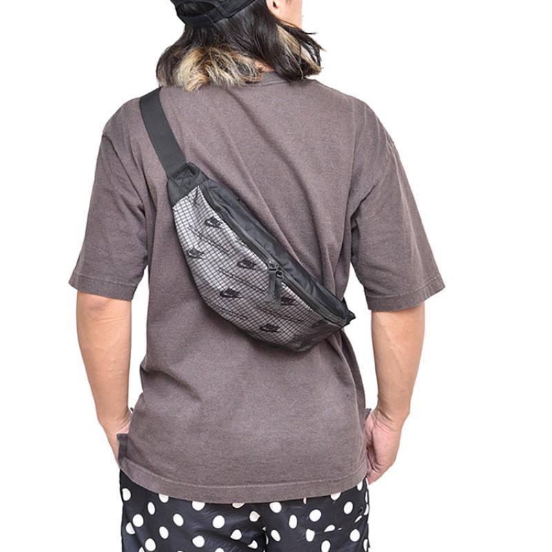 Nike Нейлоновая сумка-слинг, сумка через плечо, поясная сумка, обычная, унисекс, черная, повседневная, CK7446-010