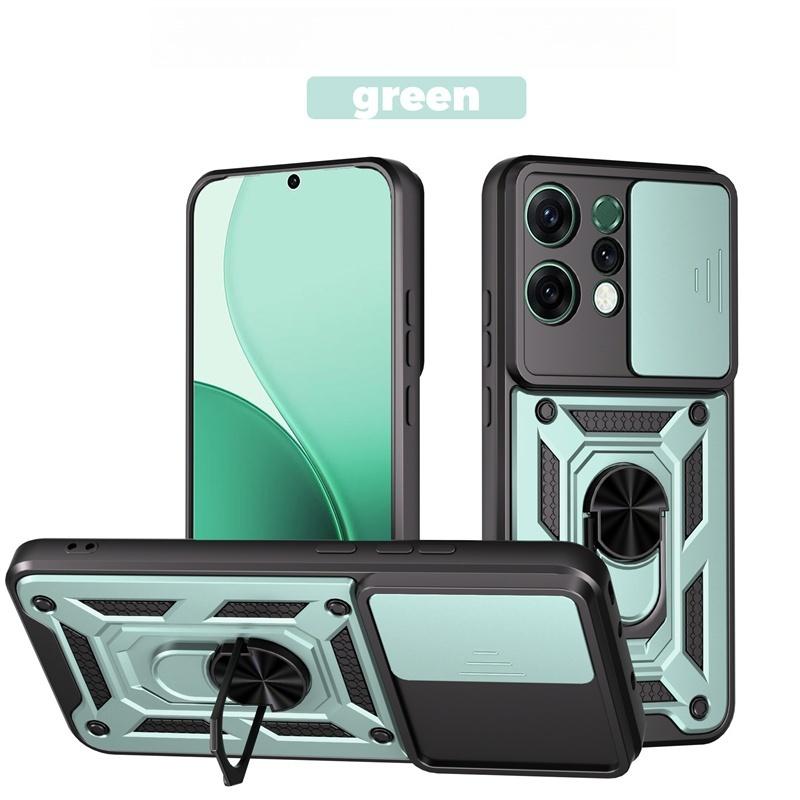 Броня Чехол для Oppo Reno 14 Pro 14F 5G Чехол Слайд Защита камеры Кольцо-держатель Чехол для телефона Reno14 F 14pro 5G Ударопрочный Coque