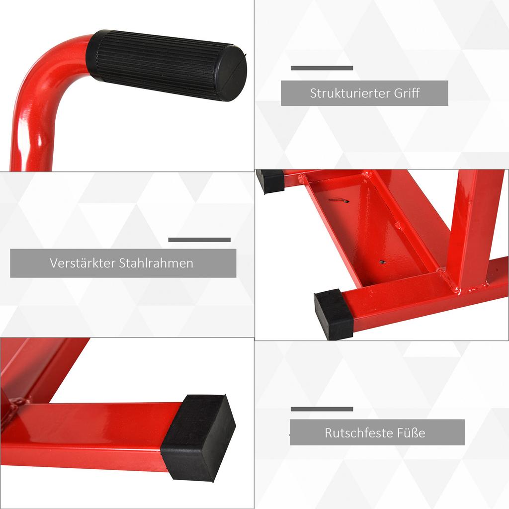 Steel Motorbike Jack Lift, 27.5 / 39.5 H cm - Red