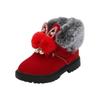 Winter Children Snow Boots Flat Girls Princess Cotton Shoes Fashion Thick Velvet Short Tube Baby Boots