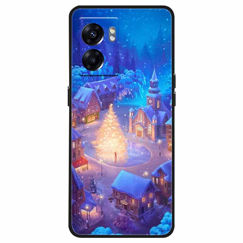 Чехол для OPPO Realme C33 C30s Рождественский Силиконовый Мягкий ТПУ Чехлы для Realme 9 Pro Plus Coque Realme8 5G Новогодний Подарок Funda